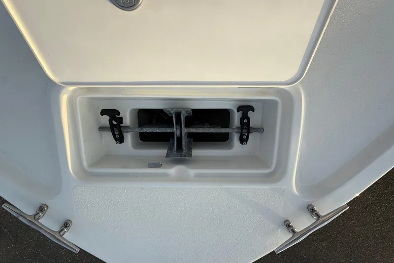 Slide: The Image of 2024 Parker 1801 Center Console anchor storage compartment, featuring secure latches and durable design. - 36