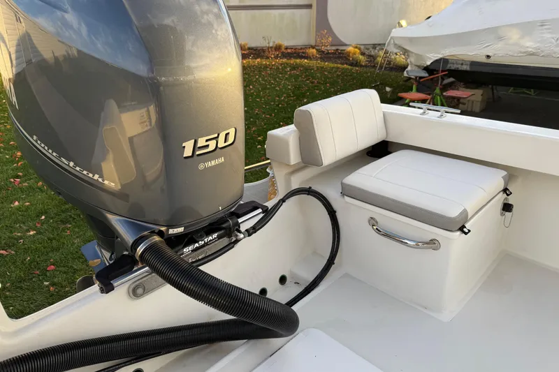 Slide: The Image of 2024 Parker 1801 Center Console boat with Yamaha 150 four-stroke engine. - 9