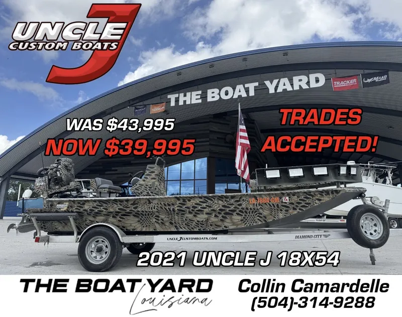 The Image of 2021 Uncle J 18X54 boat for sale at The Boat Yard, discounted to $39,995. Trades accepted. - 1