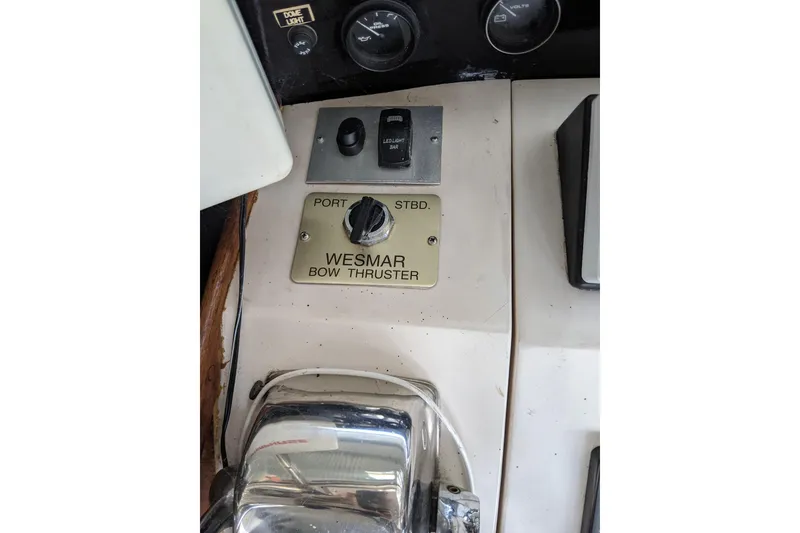 Slide: The Image of Control panel of 1984 Gulfstar 49 Motor Yacht with Wesmar bow thruster. - 11
