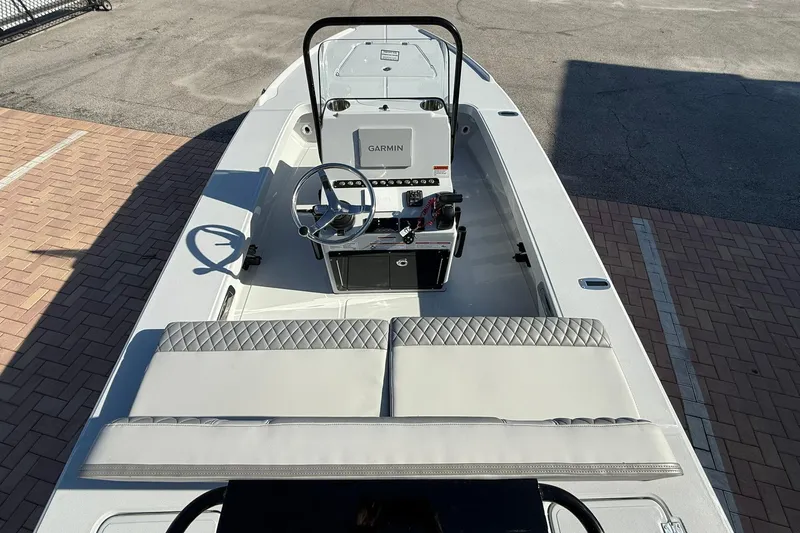 Slide: The Image of 2026 Action Craft 17 FLYFISHER boat interior with Garmin navigation system. - 3