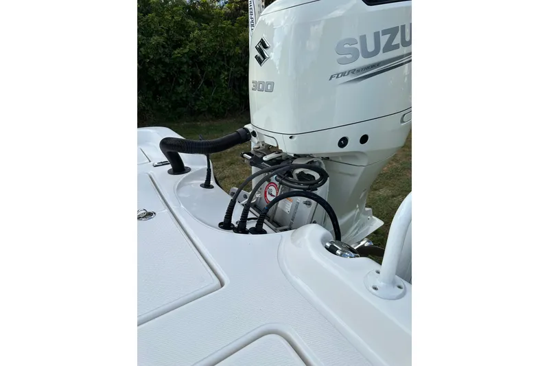 Slide: The Image of 2017 Blue Wave 2400 PureBay boat with Suzuki 300 outboard motor. - 9