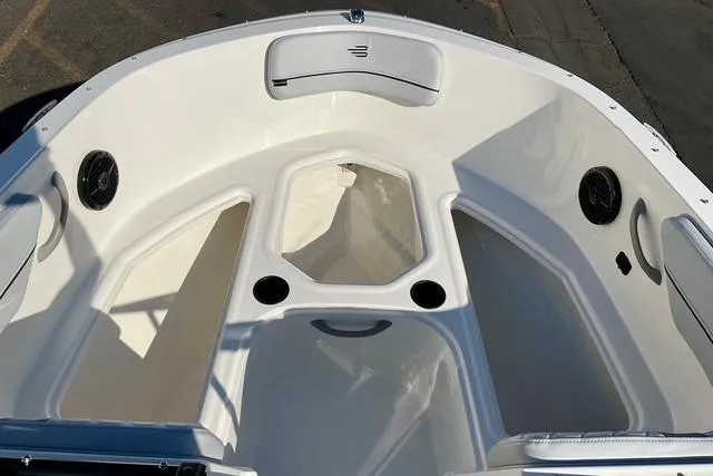 Slide: The Image of 2026 Bayliner VR4 Bowrider OB interior, featuring spacious seating and modern design. - 14