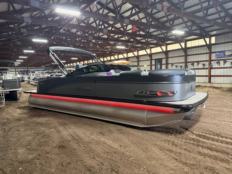 Slide: The Image of Tahoe Cascade 2385 Elite Windshield Tritoon & Honda 4-Stroke EFI 2026 - 61