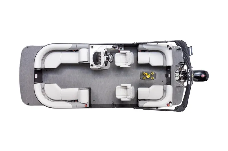 Slide: The Image of Manufacturer Provided Image: Top view of 2025 Lowe SS 230 WV pontoon boat with spacious seating layout. - 6
