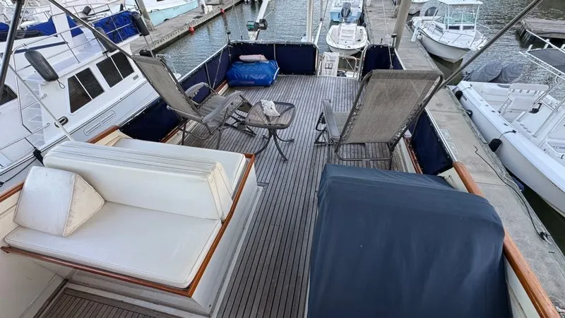 Slide: The Image of Flybridge Deck Seating looking aft - 17