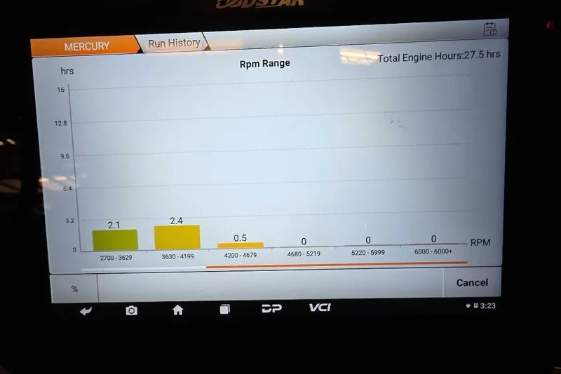 Slide: The Image of 2019 Harris CRUIZER 230 SALT EDITION pontoon boat with outboard motor and ladder. - 3
