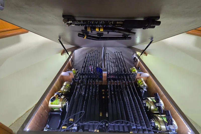 Slide: The Image of Custom tackle storage under VIP bunk by Wooden Crab - 56