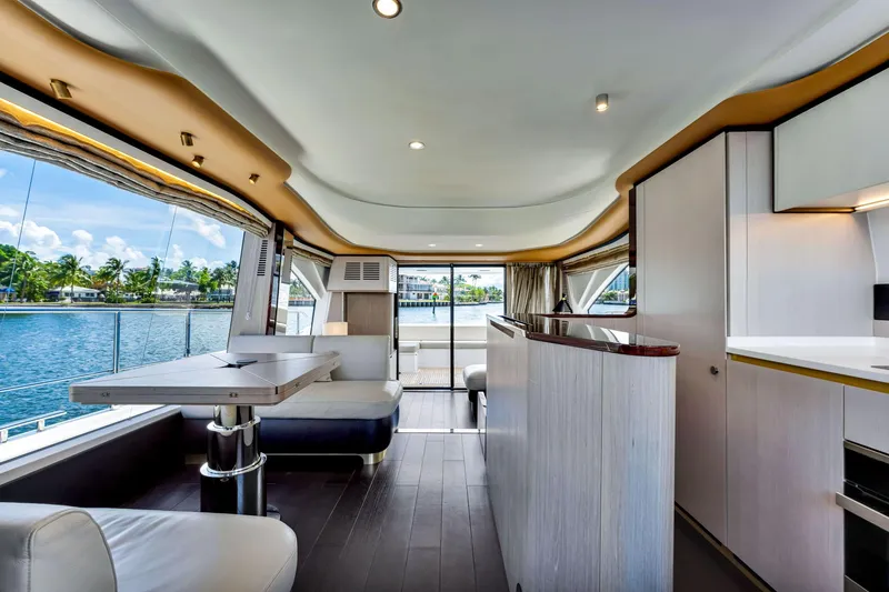 Slide: The Image of Luxurious interior of 2022 Azimut Fly 60 yacht with scenic water views. - 37