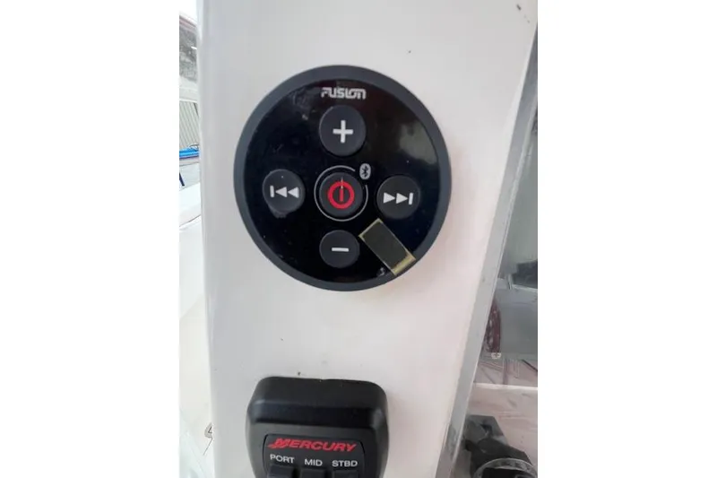 Slide: The Image of Control panel on 2001 Fountain 38 Center Console boat dashboard. - 11