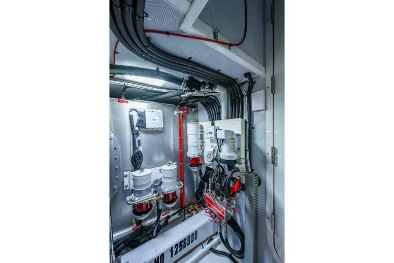 Slide: The Image of Fuel polishing system and dual Racor fuel filters for the port engine - 64