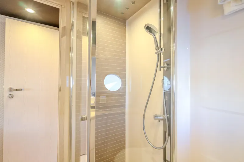 Slide: The Image of Luxurious shower area in 2019 Azimut 66 yacht bathroom. - 87