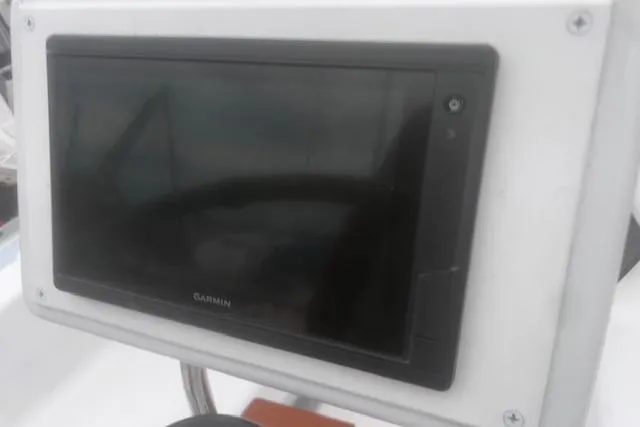 Slide: The Image of Garmin navigation display on 1996 Hunter 37.5 Legend sailboat. - 14