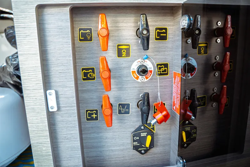 Slide: The Image of 2024 Jeanneau NC 895 Series 2 helm with Garmin navigation system, dockside view. - 15