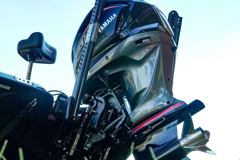 Slide: The Image of 2026 Phoenix 721 ZXL boat with Yamaha outboard motor, viewed from below. - 8