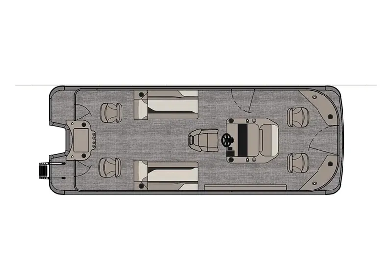 Slide: The Image of Manufacturer Provided Image: Top view of 2025 Avalon Venture 85 Console Center Fish boat layout. - 2