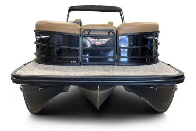 Slide: The Image of 2026 Bennington 26 MFBSF pontoon boat, sleek design with modern features and spacious deck. - 2