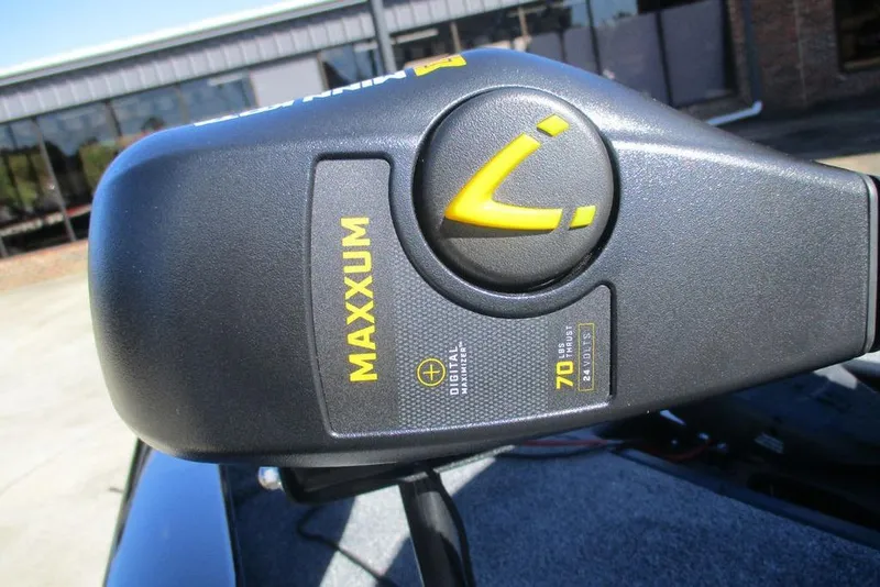 Slide: The Image of Close-up of Maxxum motor on 2026 Tracker Pro Team 175 boat. - 6