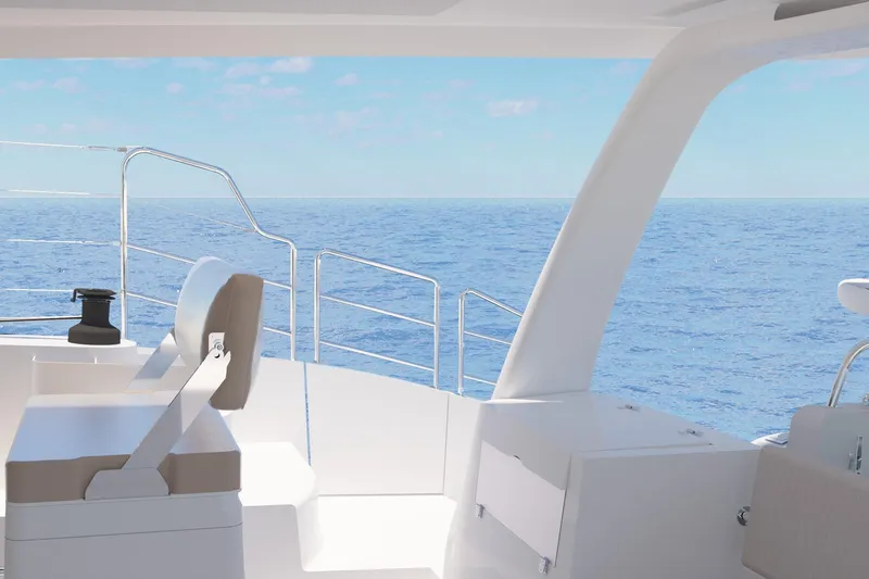 Slide: The Image of Modern Seawind 1270 catamaran interior with ocean view, 2026 model. - 12