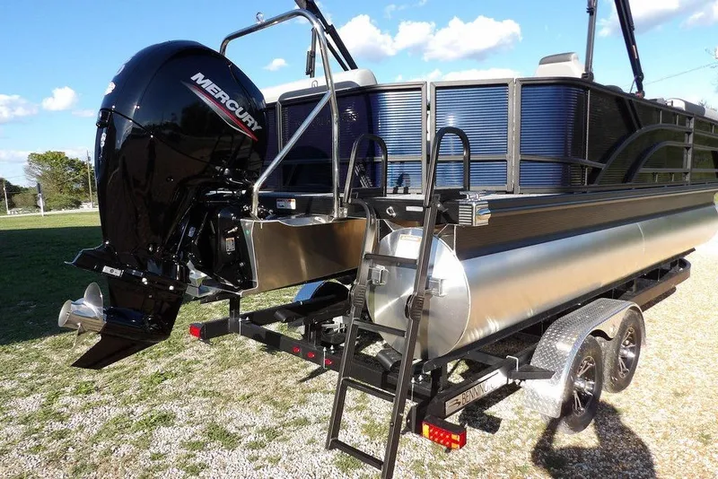 Slide: The Image of 2026 Bennington S L-Bench 22 SL pontoon boat with Mercury outboard engine. - 36