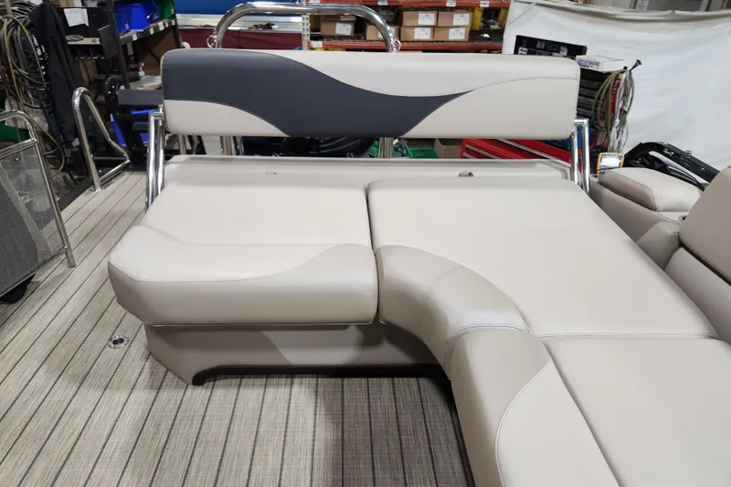 Slide: The Image of 2026 Avalon LSZ Cruise Rear Bench with sleek, modern design in a workshop setting. - 10