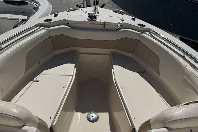 Slide: The Image of 2014 Grady-White Freedom 275 boat interior with spacious seating and sleek design. - 35