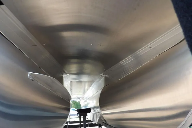 Slide: The Image of Underneath view of 2026 Bennington S L-Bench 22 SL pontoon boat hull. - 39