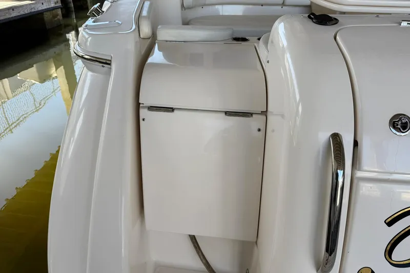 Slide: The Image of 2011 Tiara Yachts 4500 Sovran, white exterior detail with seating and storage. - 20