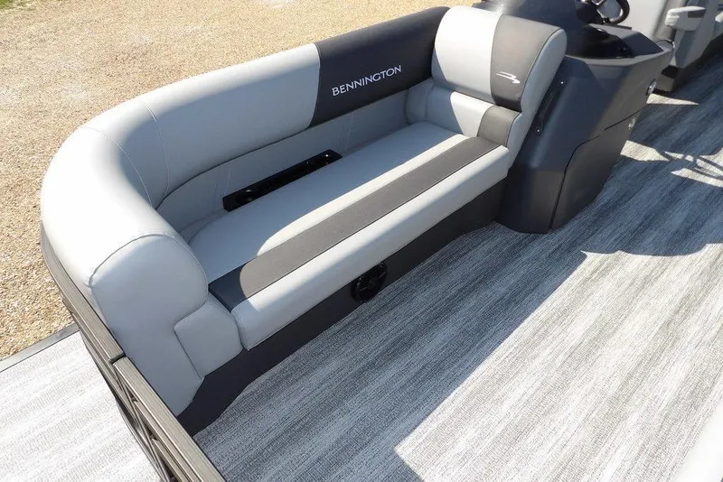 Slide: The Image of 2026 Bennington S Quad Bench 22 SSR with sleek gray seating and modern design. - 15