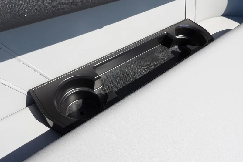 Slide: The Image of 2026 Bennington S Quad Bench 22 SSR cup holders on white seating. - 20