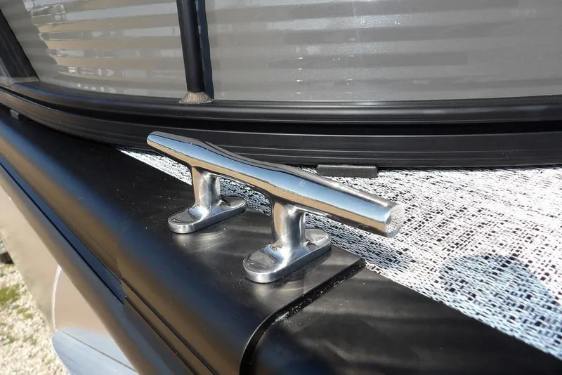 Slide: The Image of Chrome cleat on 2026 Bennington S Quad Bench 22 SSR boat deck. - 49