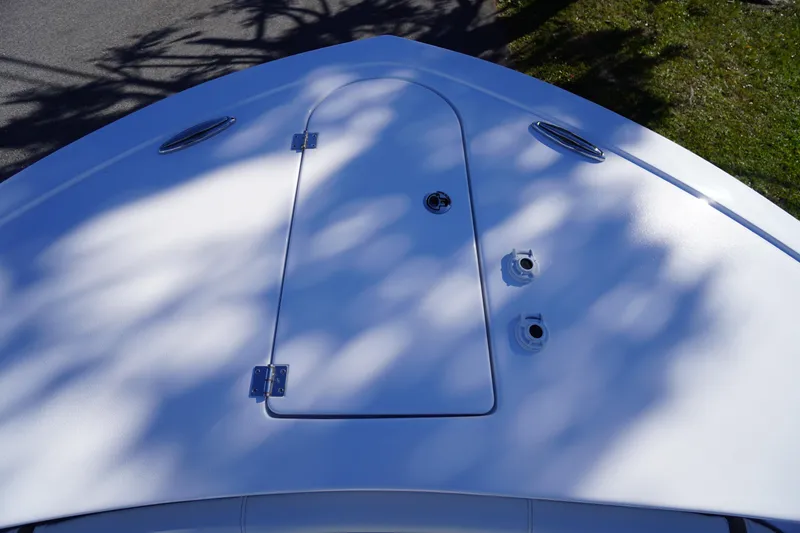 Slide: The Image of 2024 Tidewater 256 CC Adventure logo on boat exterior. - 5