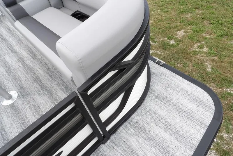 Slide: The Image of 2026 Bennington S Swingback 22 SSB pontoon boat with sleek seating and modern design. - 9