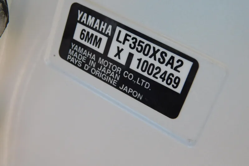 Slide: The Image of Yamaha motor label on Regulator 35, 2026 model, made in Japan. - 102