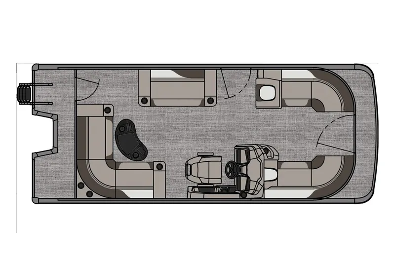 Slide: The Image of Manufacturer Provided Image: Top view of 2025 Avalon LSZ ELITE pontoon boat layout. - 1