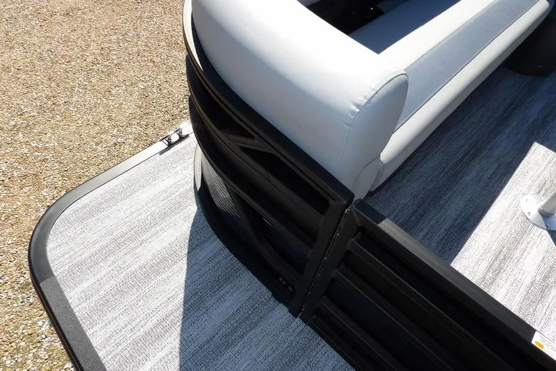 Slide: The Image of 2026 Bennington S Swingback 22 SSB boat interior with sleek seating and modern flooring. - 11