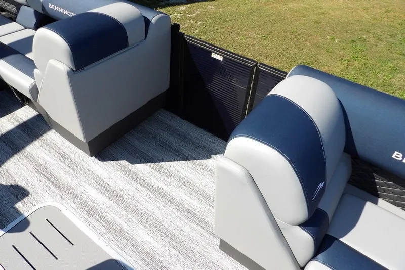Slide: The Image of 2026 Bennington S Swingback 22 SSB boat interior with stylish seating and modern design. - 13