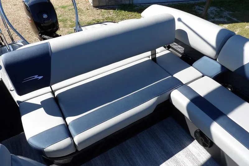 Slide: The Image of 2026 Bennington S Swingback 22 SSB boat interior with stylish seating and modern design. - 25