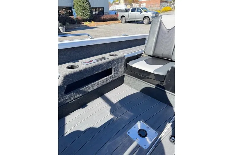 Slide: The Image of 2026 Vexus ADX 190 boat interior with seating and storage compartments. - 19