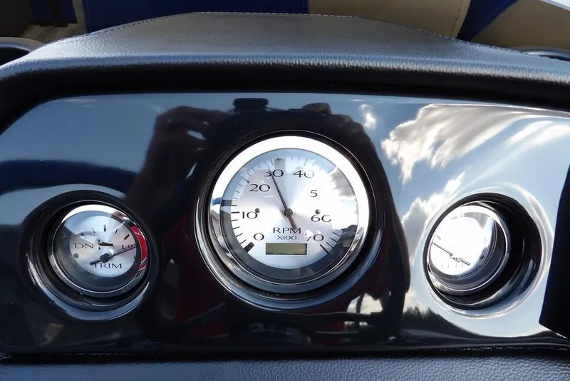 Slide: The Image of 12V power outlet on 2026 Bennington S Quad Bench 22 SSR boat. - 25