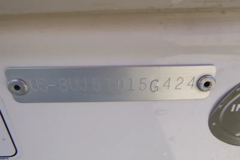 Slide: The Image of 2024 Tahoe T18 boat identification plate with serial number. - 28