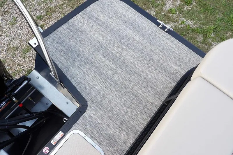 Slide: The Image of 2026 Bennington S Swingback 22 SSB boat deck with textured flooring and seating. - 59