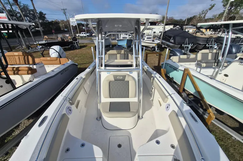 Slide: The Image of 2026 Key West 239 FS boat with seating and helm station. - 15