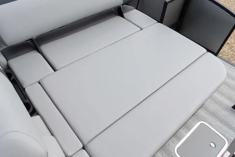 Slide: The Image of 2026 Bennington S Swingback 21 SSB boat seating, featuring sleek gray upholstery. - 37