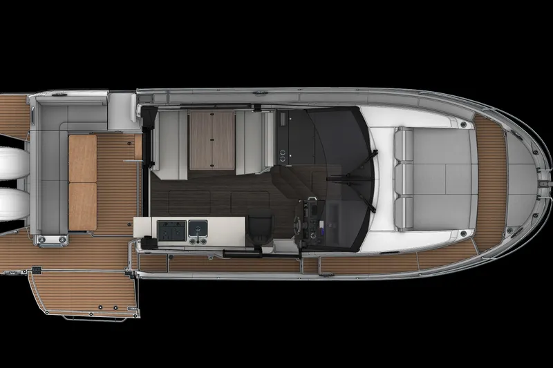 Slide: The Image of Top view of 2026 Jeanneau NC 1095 Fly Series 2 boat layout, featuring sleek design and spacious interior. - 27