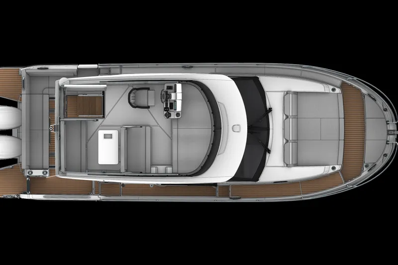 Slide: The Image of Top view of 2026 Jeanneau NC 1095 Fly Series 2 boat layout, featuring spacious deck design. - 28