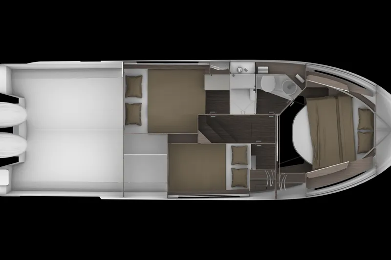 Slide: The Image of 2026 Jeanneau NC 1095 Fly Series 2 interior layout with cabins and bathroom. - 29