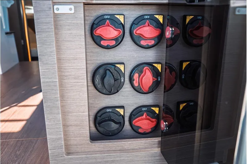 Slide: The Image of 2026 Jeanneau NC 1095 Fly Series 2 helm with modern controls and navigation equipment. - 57