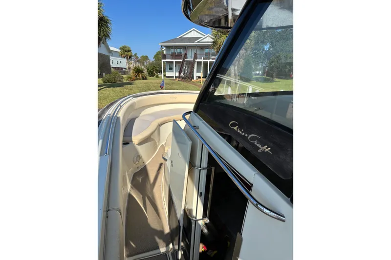 Slide: The Image of 2018 Chris-Craft 350 Catalina boat interior with view of deck and cabin entrance. - 24
