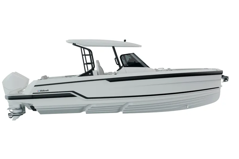 Slide: The Image of Top view of 2026 Wellcraft 28 T-Top boat, showcasing sleek design and spacious layout. - 10